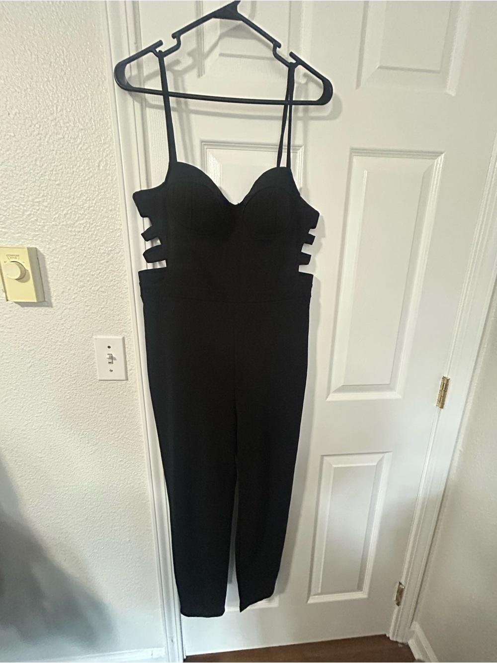 Inspired Hearts Black Cutout Bustier Jumpsuit